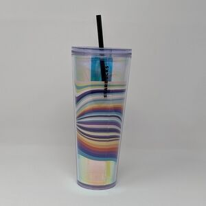 Starbucks Iridescent Rainbow Cold Cup Tumbler 24oz 2021 Target Exclusive NEW
